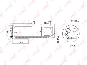 Фильтр топливный MITSUBISHI Lancer 10 LYNX LYNX lf972m