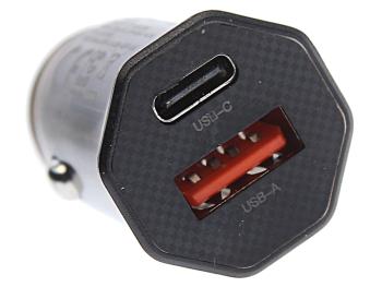 729 р. Устройство зарядное в прикуриватель 1USB + 1 Type C 12V черное XO XO cc50 black  с доставкой в г. Воронеж. Увеличить фотографию 3