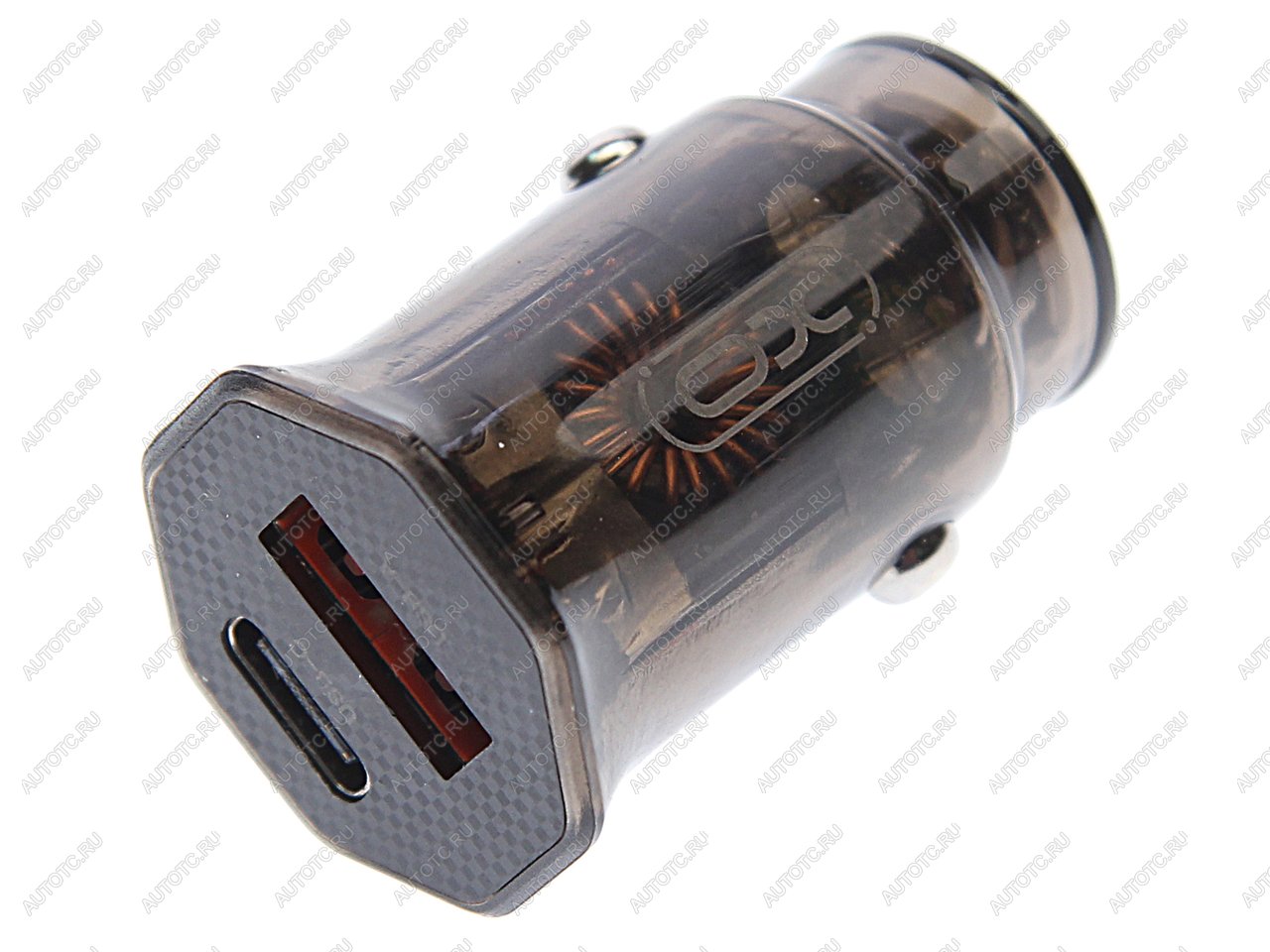 729 р. Устройство зарядное в прикуриватель 1USB + 1 Type C 12V черное XO XO cc50 black  с доставкой в г. Воронеж