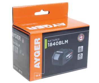 4 199 р. Аккумулятор для электроинструмента 18.0В 4.0Ач AYGER AYGER 1840blm  с доставкой в г. Воронеж. Увеличить фотографию 3