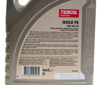 2 399 р. Масло моторное GOLD FE 5W30 синт.4л TEBOIL TEBOIL 3470594  с доставкой в г. Воронеж. Увеличить фотографию 3
