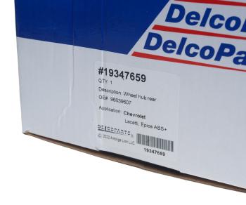 4 699 р. Ступица CHEVROLET Lacetti (03-),Epica (07-) колеса заднего DELCOPARTS DELCOPARTS 19347659  с доставкой в г. Воронеж. Увеличить фотографию 5
