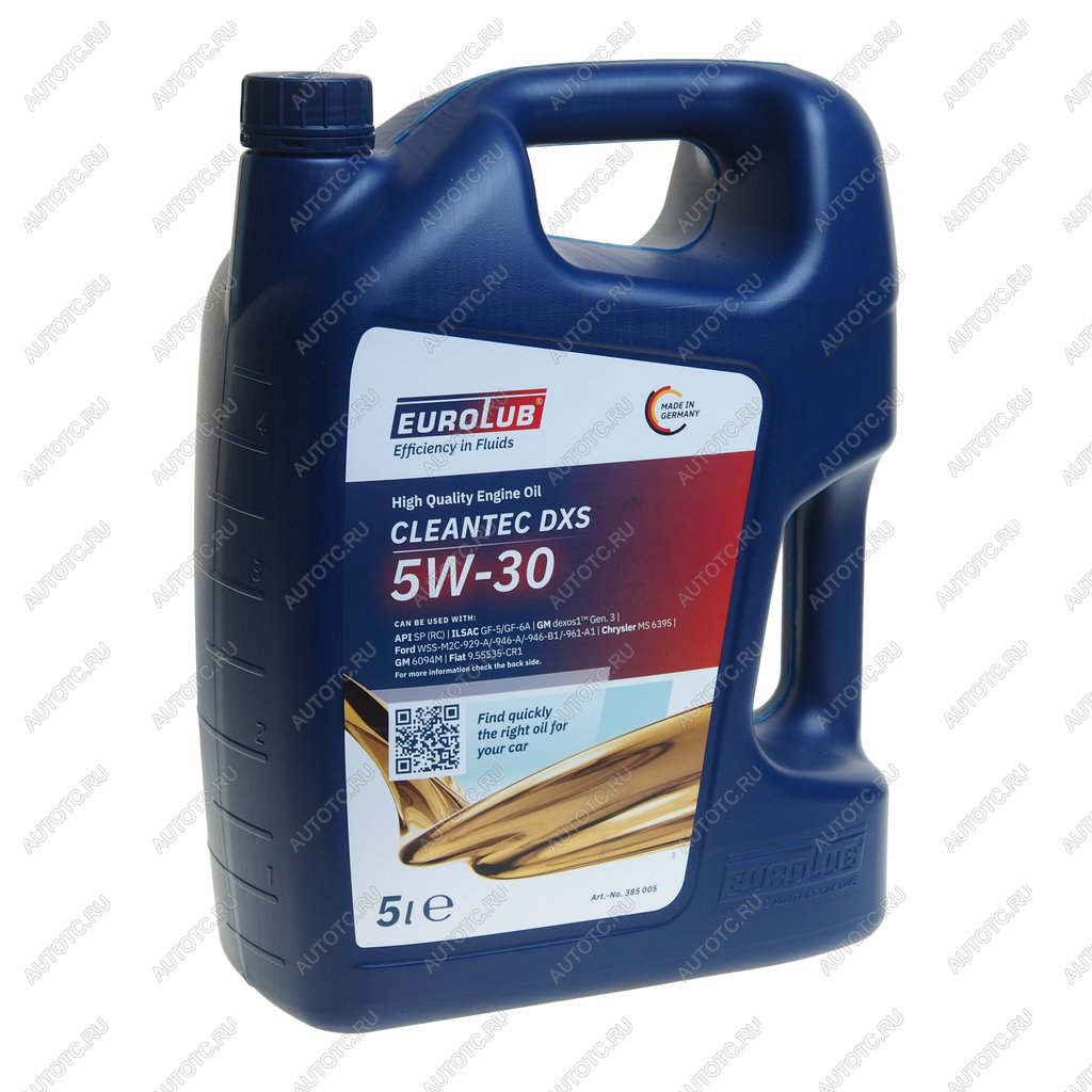 6 199 р. Масло моторное CLEANTEC DXS SPGF-6A 5W30 синт.5л EUROLUB EUROLUB 385005  с доставкой в г. Воронеж