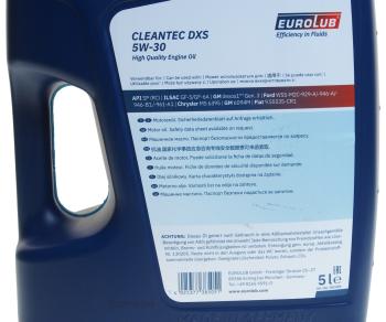 6 199 р. Масло моторное CLEANTEC DXS SPGF-6A 5W30 синт.5л EUROLUB EUROLUB 385005  с доставкой в г. Воронеж. Увеличить фотографию 3