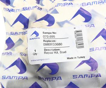 469 р. Шпилька колеса BPW в сборе (M22x1.5x9762) (гайка) SAMPA  с доставкой в г. Воронеж. Увеличить фотографию 3