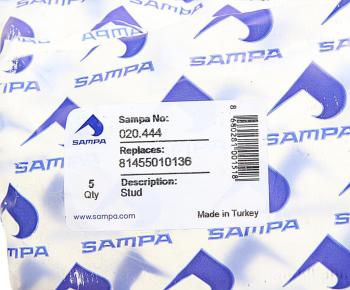 255 р. Шпилька колеса MAN (M22x1.5x89) SAMPA  с доставкой в г. Воронеж. Увеличить фотографию 2