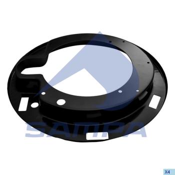 Щиток MERITOR барабана тормозного пылезащитный (на сторону, 410x200мм) SAMPA