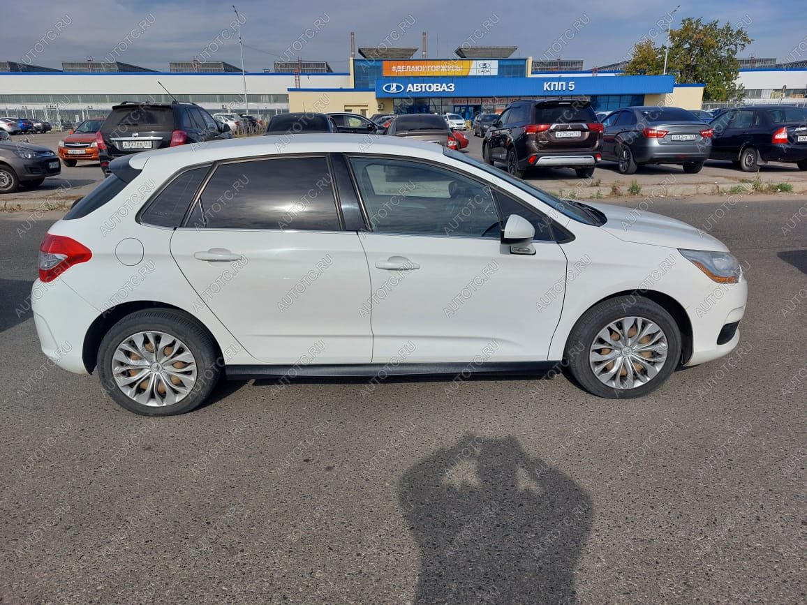 3 499 р. Пластиковые накладки порогов Фанат Тюнинг CITROEN C4 B7 хэтчбэк 5 дв. (2011-2018) (неокрашенные (глянец под окраску))  с доставкой в г. Воронеж
