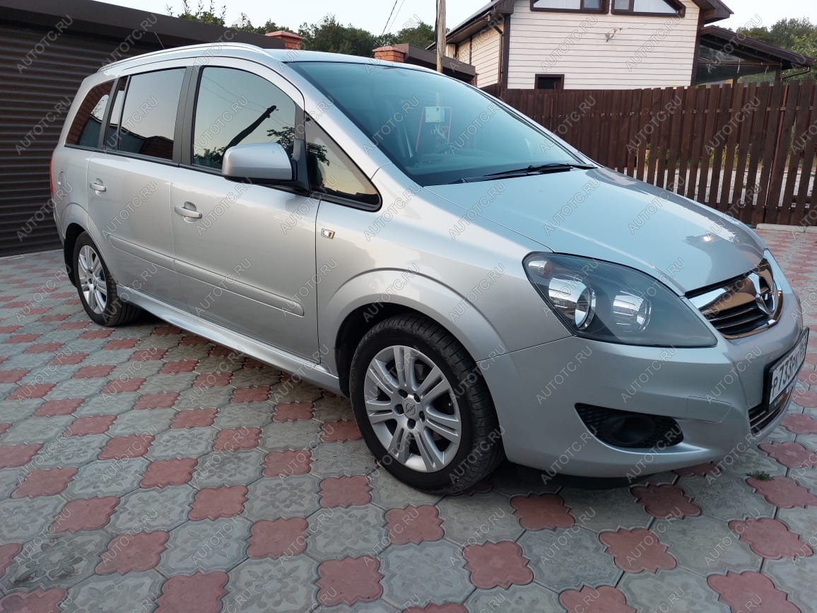 3 499 р. Пластиковые накладки порогов Фанат Тюнинг  Opel Zafira  В (2005-2015) дорестайлинг, рестайлинг (неокрашенные (глянец под окраску))  с доставкой в г. Воронеж