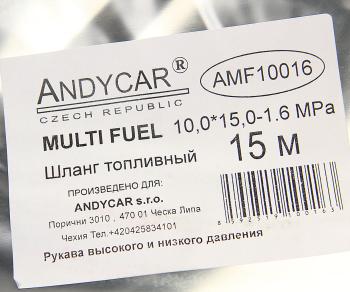 3 889 р. Шланг d=10х15-1.6 топливный с внешней оплеткой (бухта 15м, цена за бухту, не режем) ANDYCAR  с доставкой в г. Воронеж. Увеличить фотографию 3