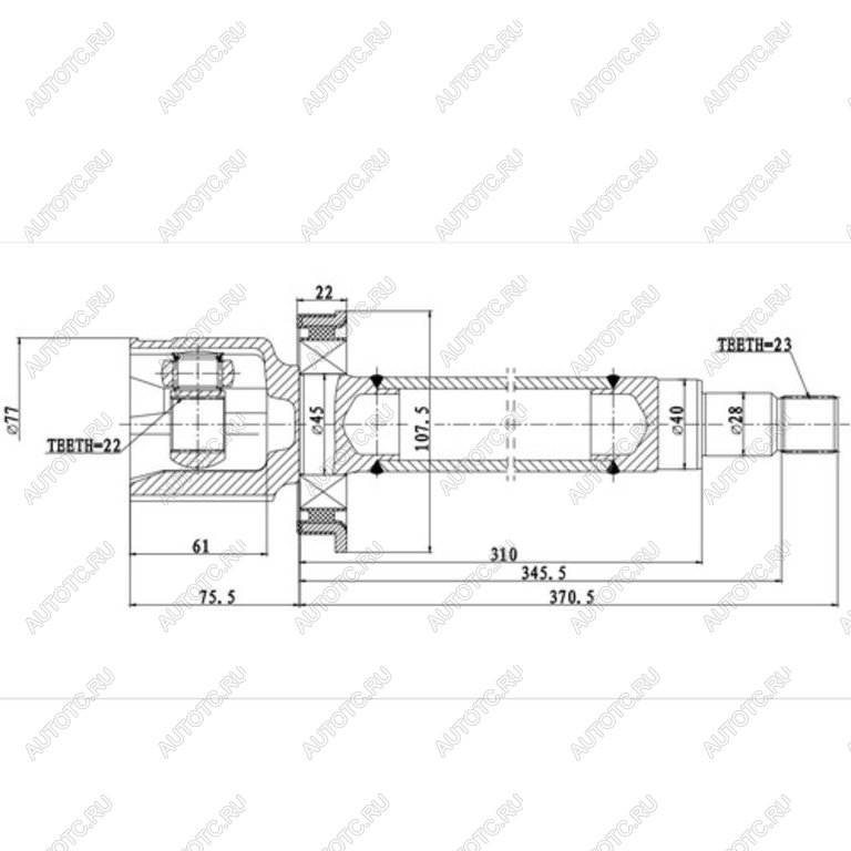 7 199 р. ШРУС внутренний FORD C-Max (07-10),Focus (04-12) правый ZIKMAR  с доставкой в г. Воронеж