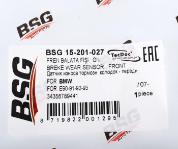 399 р. Датчик износа тормозных колодок BMW 3 (E 90) (06-) передний BSG  с доставкой в г. Воронеж. Увеличить фотографию 4