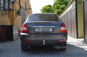 7 099 р. Фаркоп тип А Petroil Tuning Лада Приора 2170 седан дорестайлинг (2007-2014)  с доставкой в г. Воронеж. Увеличить фотографию 2