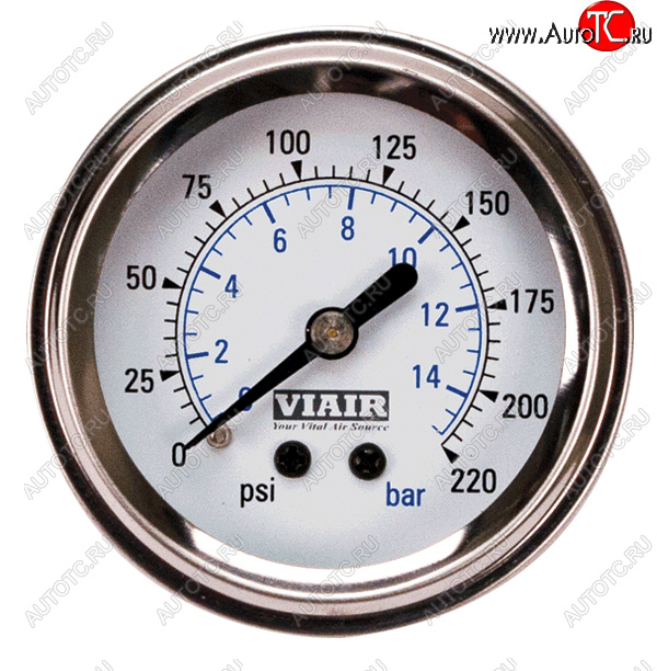 1 999 р. Манометр VIAIR 2 220 PSI, с подсветкой, белый Viair 90089  с доставкой в г. Воронеж