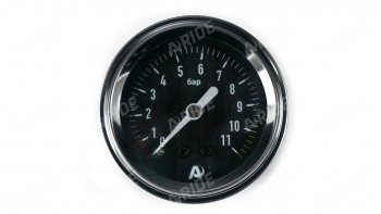 1 259 р. Манометр ARIDE 51 мм, 1х11 бар (160 PSI), 2, черный Арайд м 51 1 11  с доставкой в г. Воронеж. Увеличить фотографию 1