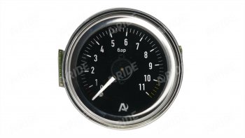 3 299 р. Манометр ARIDE 53 мм, 2х11 бар (160 PSI), 2, черный Арайд м 53 2 11  с доставкой в г. Воронеж. Увеличить фотографию 1