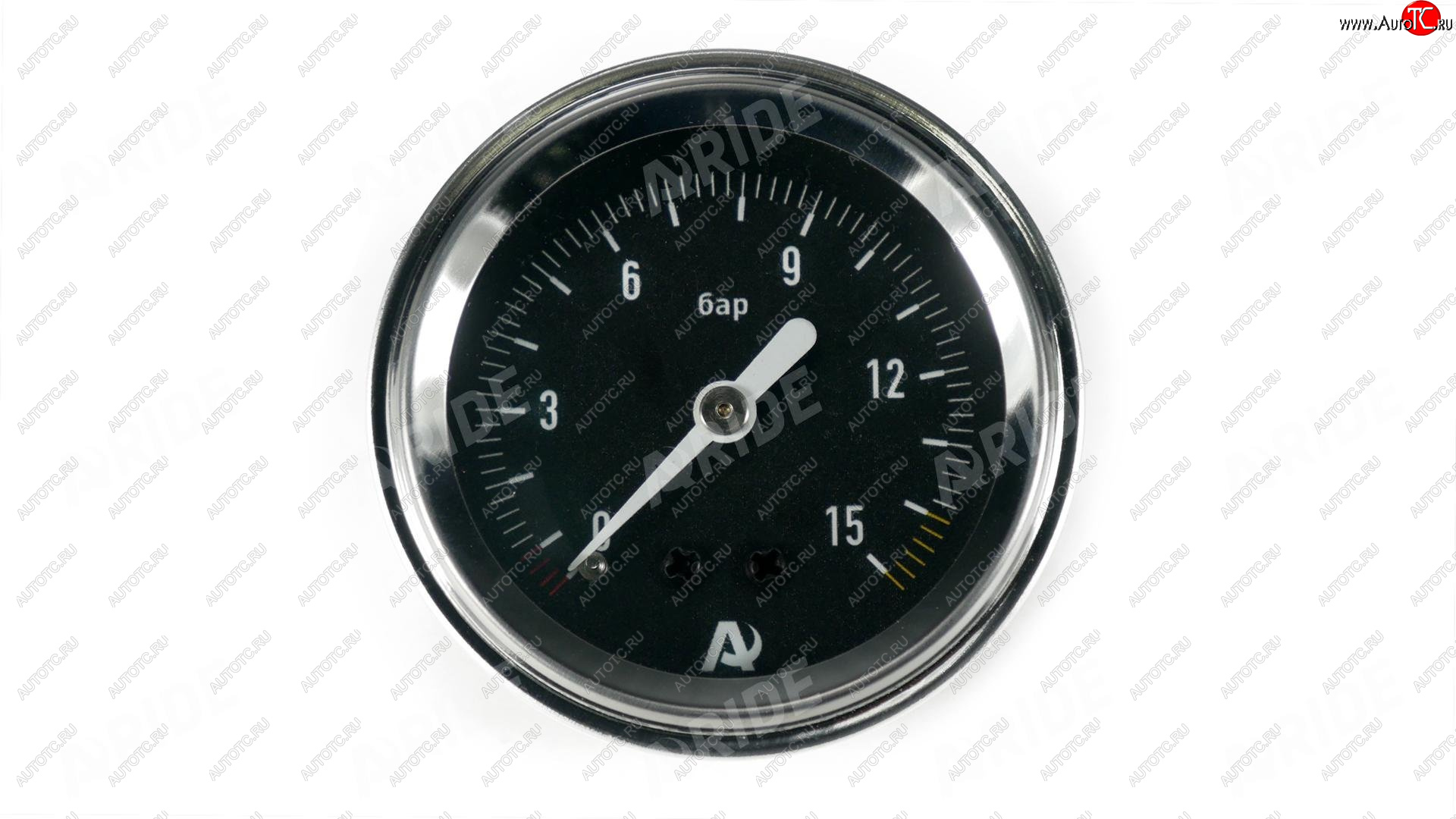 1 499 р. Манометр ARIDE 51 мм, 1х15 бар (220 PSI), 2, черный, с подсветкой Арайд м 51 1 15  с доставкой в г. Воронеж