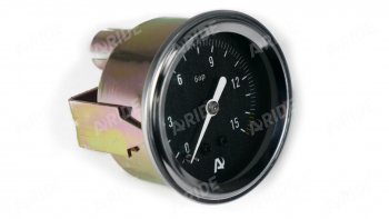 1 499 р. Манометр ARIDE 51 мм, 1х15 бар (220 PSI), 2, черный, с подсветкой Арайд м 51 1 15  с доставкой в г. Воронеж. Увеличить фотографию 2