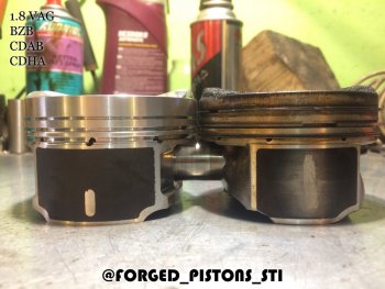 18 599 р. Поршни СТИ VolksWagen 1,8 BZB, CDAB под палец 2351мм кольца 1,21,52,0  153891738  с доставкой в г. Воронеж. Увеличить фотографию 1