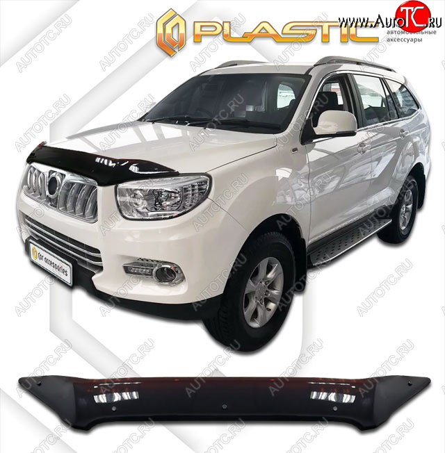 1 999 р. Дефлектор капота CA-Plastic  Foton Sauvana (2014-2020) (classic черный, без надписи)  с доставкой в г. Воронеж