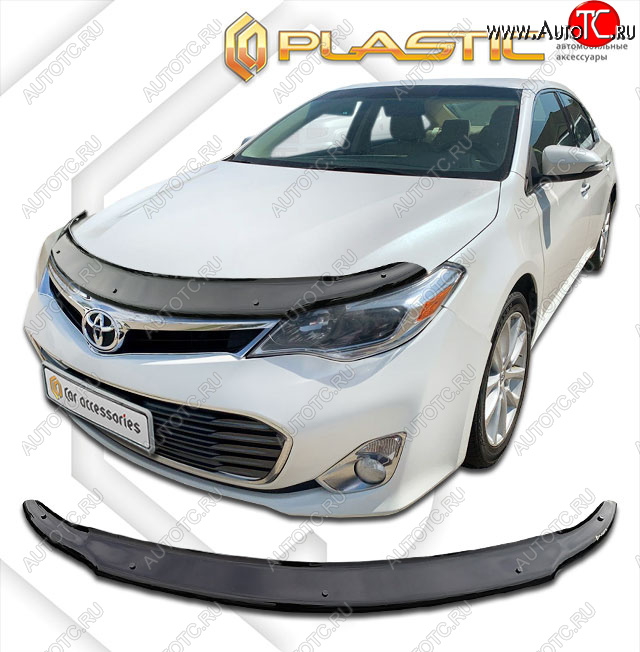 1 999 р. Дефлектор капота CA-Plastic  Toyota Avalon  4 (2012-2018) Правый руль, рестайлинг правый руль (classic черный, без надписи)  с доставкой в г. Воронеж