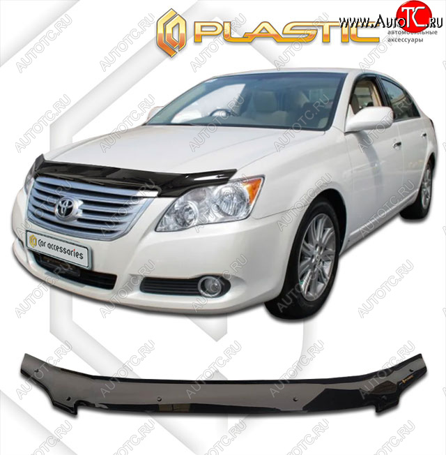 2 159 р. Дефлектор капота CA-Plastic  Toyota Avalon  3 (2005-2010) Правый руль (classic черный, без надписи)  с доставкой в г. Воронеж