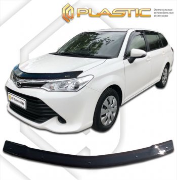 1 899 р. Дефлектор капота (рынок Японии) CA-Plastic  Toyota Corolla Fielder  E160 (2015-2017) универсал 1-ый рестайлинг (серия Сlassic черный, без надписи)  с доставкой в г. Воронеж. Увеличить фотографию 2