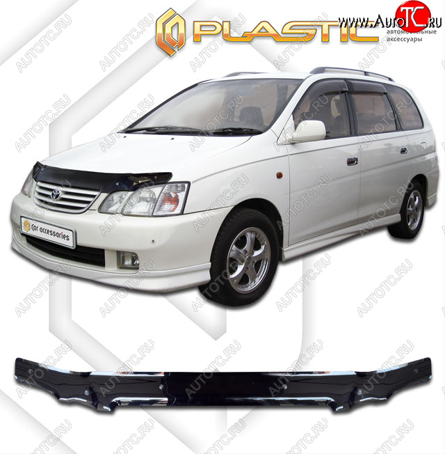 1 899 р. Дефлектор капота CA-Plastic  Toyota Gaia  XM10 (1998-2001) дорестайлинг (classic черный, без надписи)  с доставкой в г. Воронеж