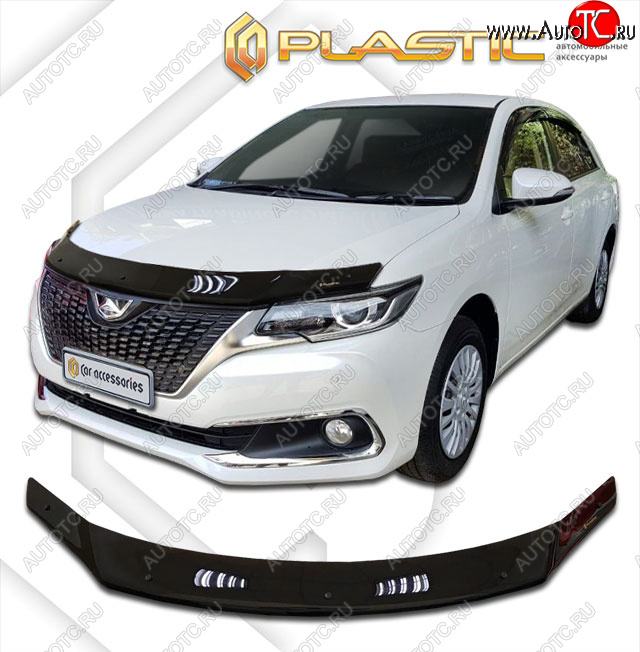 1 999 р. Дефлектор капота CA-Plastic  Toyota Premio  T260 (2016-2021) 2-ой рестайлинг (classic черный, без надписи)  с доставкой в г. Воронеж