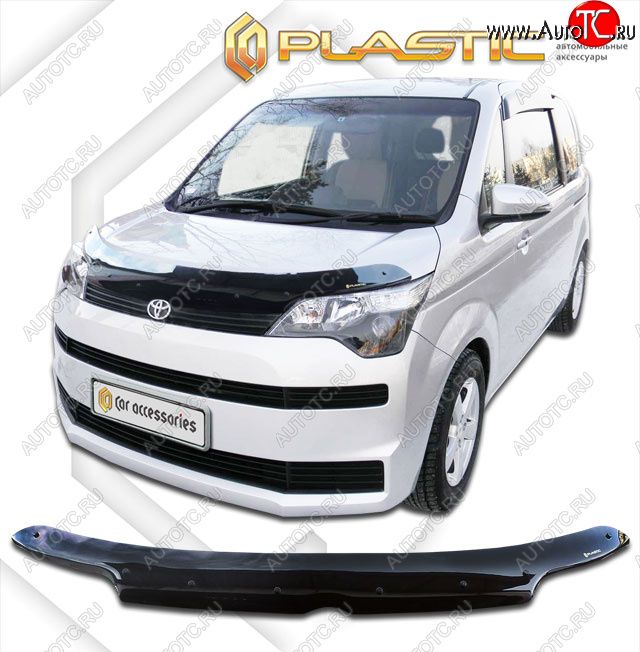 2 079 р. Дефлектор капота CA-Plastic  Toyota Spade  NP140 (2012-2020) хэтчбэк 5 дв. (classic черный, без надписи)  с доставкой в г. Воронеж