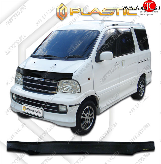 1 839 р. Дефлектор капота CA-Plastic Toyota Sparky S200 (2000-2003) (classic черный, без надписи)  с доставкой в г. Воронеж