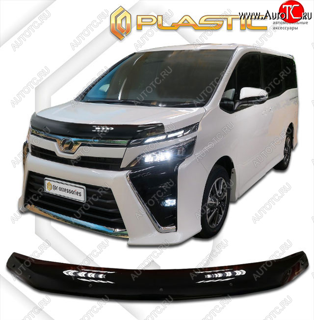 2 079 р. Дефлектор капота CA-Plastic  Toyota Voxy  минивэн (2017-2025) R80 рестайлинг, R90 дорестайлинг (classic черный, без надписи)  с доставкой в г. Воронеж