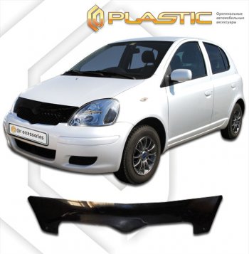 1 899 р. Дефлектор капота CA-Plastic  Toyota Yaris  XP10 (1999-2005) хэтчбэк 5 дв. (серия Сlassic черный, без надписи)  с доставкой в г. Воронеж. Увеличить фотографию 2