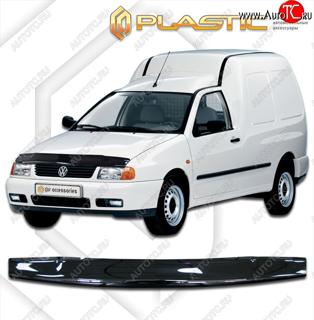 1 899 р. Дефлектор капота CA-Plastic  Volkswagen Caddy  9K,9U (1995-2003) (classic черный, без надписи)  с доставкой в г. Воронеж