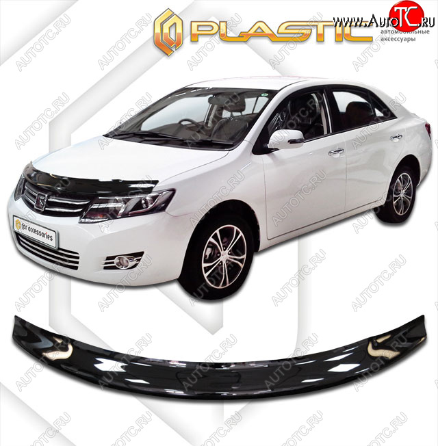 1 999 р. Дефлектор капота CA-Plastic Zotye Z300 (2012-2018) (classic черный, без надписи)  с доставкой в г. Воронеж