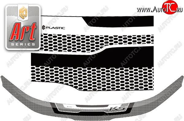 2 559 р. Дефлектор капота CA-Plastic  KIA K5  DL (2019-2022) (серия ART белая)  с доставкой в г. Воронеж