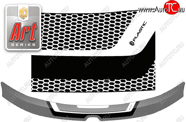 2 199 р. Дефлектор капота CA-Plastic  Renault Duster  HM (2021-2024) рестайлинг (серия ART белая)  с доставкой в г. Воронеж