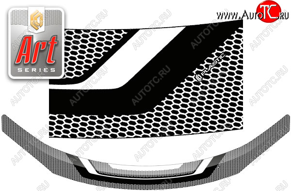 2 199 р. Дефлектор капот CA-Plastic  Toyota Allion  T260 (2016-2021) седан 2-ой рестайлинг (серия ART белая)  с доставкой в г. Воронеж