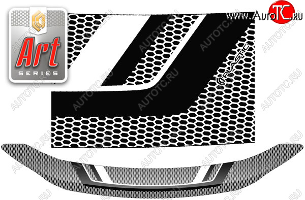2 199 р. Дефлектор капота CA-Plastic  Toyota Esquire  R80 (2014-2017) дорестайлинг (серия ART белая)  с доставкой в г. Воронеж