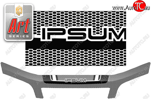 2 559 р. Дефлектор капота CA-Plastic  Toyota Ipsum  SXM10 (1995-1998) дорестайлинг (серия ART белая)  с доставкой в г. Воронеж