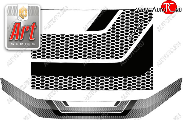 2 479 р. Дефлектор капота CA-Plastic  Haval F7 (2018-2022)  дорестайлинг (Серия Art черная)  с доставкой в г. Воронеж