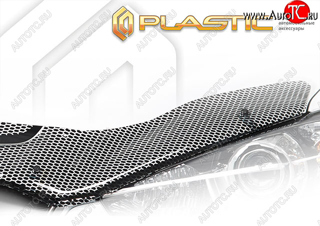 2 159 р. Дефлектор капота CA-Plastic  Hyundai Elantra  CN7 (2020-2023) (Серия Art черная)  с доставкой в г. Воронеж