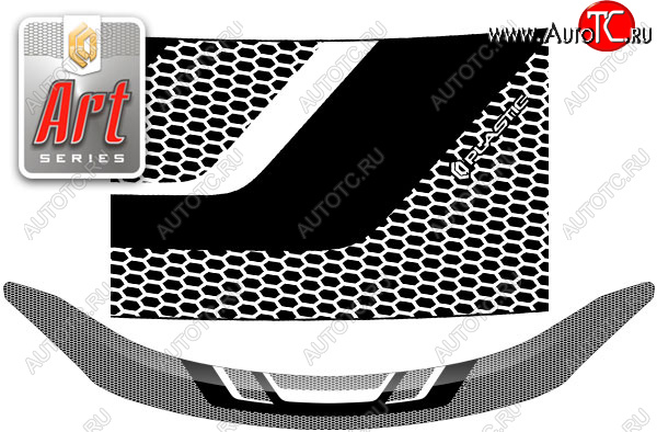 2 479 р. Дефлектор капота CA-Plastic  Nissan Bluebird Sylphy  седан (2012-2025) NB17 (Серия Art черная)  с доставкой в г. Воронеж