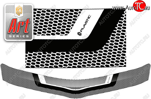2 159 р. Дефлектор капота CA-Plastic  Toyota Passo Sette (2008-2012) MPV (Серия Art черная)  с доставкой в г. Воронеж