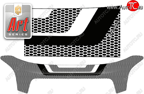 2 479 р. Дефлектор капота CA-Plastic  Toyota Rush  J200 (2006-2008) дорестайлинг (Серия Art черная)  с доставкой в г. Воронеж
