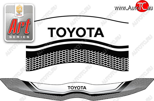 2 159 р. Дефлектор капота CA-Plastic  Toyota Verso  R20 (2013-2018) рестайлинг (Серия Art черная)  с доставкой в г. Воронеж