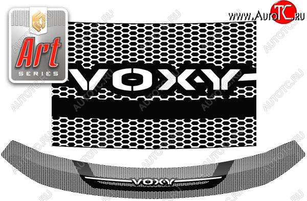 2 479 р. Дефлектор капота CA-Plastic  Toyota Voxy  минивэн (2014-2017) R80 дорестайлинг (Серия Art черная)  с доставкой в г. Воронеж