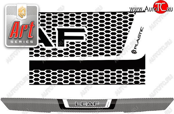 2 079 р. Дефлектор капота CA-Plastic  Nissan Leaf  2 (ZE1) (2017-2025) (серия ART графит)  с доставкой в г. Воронеж
