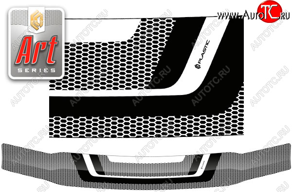 2 199 р. Дефлектор капота CA-Plastic  Nissan Terrano Regulus  1 R50 (1996-2002) (серия ART графит)  с доставкой в г. Воронеж