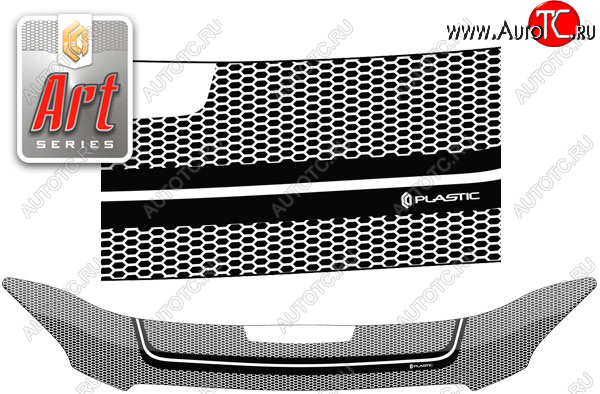 2 199 р. Дефлектор капота (ASA30, ASA31, ASA31W, ASA36W) CA-Plastic  Toyota RAV4  XA305 (2005-2009) 5 дв. дорестайлинг (Серия Art графит)  с доставкой в г. Воронеж